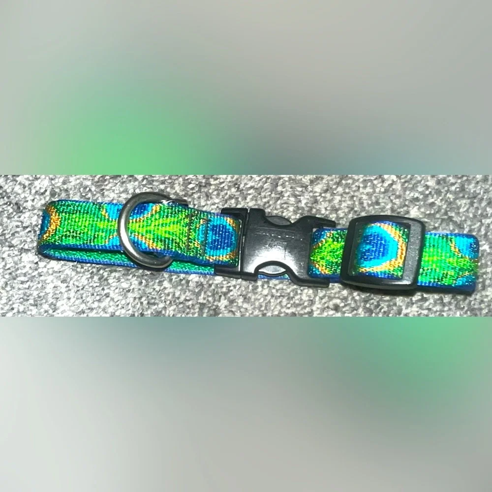 🎉HOST PICK 🎉 *BRAND NEW/ NEVER USED* Green & Blue Peacock Dogs Collar